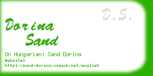 dorina sand business card